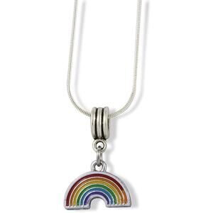 Rainbow Charm Snake Chain Necklace